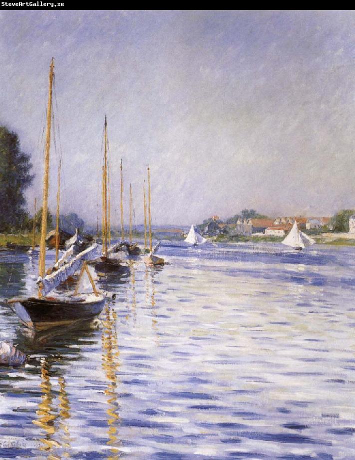 Gustave Caillebotte Boats on the Seine at Argenteruill